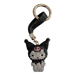 Crystal Embellished Kuromi Character Keychain